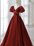 Niulatu Evening Dress Charming Prom dress Velvet Party Dress Bubble Sleeve Dress HZ1007