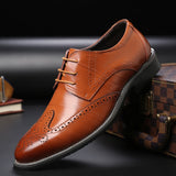 Niulatu / Black / Brown Dress Shoes Mens Business Shoes Genuine Leather Oxford Social Shoes Boys Prom Shoes sdc3 DJSE