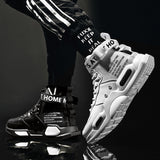 Niulatu Men's High Top Fashion Leather Sneakers Trend Hot Sale Comfortable Man Casual Shoes Outdoor Non-slip Breathable Men Shoes DJSE