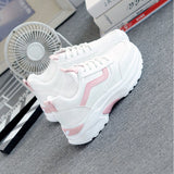 Niulatu Women Sneakers Fashion Women's Sports Shoes Casual Shoes Woman Comfortable Breathable White Female Platform Sneakers DJSE