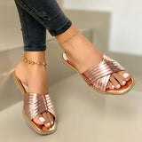 Niulatu Women Sandals 2025 Summer Outdoor Beach Flip-flop Sandals Solid Fashion Gladiator Sandals Women Flats Casual Ladies Shoes DJSE