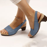 Niulatu Women's Gladiator Sandals Buckle Strap Woman Chunky Heels Peep Toe Ladies Casual Shoes Female Summer Autumn Fashion Sandals 2025 DJSE