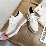 Niulatu Spring New Women Flat Platform Shoes Slip On Moccains Ladies Casual Shoes Woman Thick Sole Brogue Creepers Sneakers DJSE