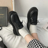 Niulatu shoes Small leather shoes female British girl Japanese wild black retro Mary Jane shoes lolita Platform shoes low hee DJSE