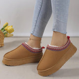 Niulatu Women 2025 New Fur Short Plush Flip Flops Platform Slippers Winter Shoes Casual Home Cotton Shoes Warm Flats Boots Mules Zapatos DJSE