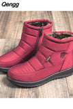 Niulatu New Thick Plush Winter Boots for Women Non-slip Waterproof Snow Boots Woman Flat Heels Warm Cotton Padded Shoes DJSE