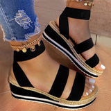 Niulatu Sandals Women Wedges Platform Candy Color Ladies Hemp Shoes Ladies Summer Casual Slip on Strap Cross Cool Girls New DJSE