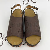 Niulatu Summer Women Platform Rome Sandals PU Leather Wedges Beach Sandalias Woman Open Toe Solid Casual Shoes Plus Size 43 DJSE