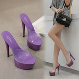 Niulatu sexy women's shoes waterproof platform Roman fish mouth lady super high heel slippers fashion casual sandals DJSE