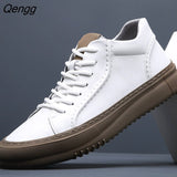 Niulatu Welt Sewing Men's Casual Shoes All Season Lace Up Mid Cut Men's Board Shoes Outdoor Flat Sole Men's Canvas Shoes DJSE