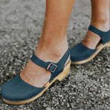 Niulatu Women Wedge Sandals Female Platform Boots Mid Heel Sandal Back Strap Casual Shoes Ladies Sandals Womens Shoes Plus Size DJSE