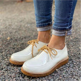 Niulatu 35-43 Women Flat Hollow Platform Shoes Oxfords British Style Ladies Creepers Brogue Shoe For Female Lace Up Footwear DJSE