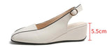 Niulatu Leather Women Shoes Slingbacks Wedges Pump Oxfords Brand Slip on Casual Shoes Moccasins Wild Driving Sandals Women DJSE