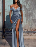 Niulatu Satin Long Prom Dress with HZ1007