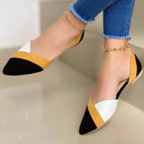 Niulatu Women's Ballet Flats Loafers Autumn Flat Shoes for Women Pointed Toe PU Slip on Shallow Casual Mixed Color Ladies Shoe DJSE