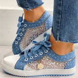Niulatu Women Sport Sneaker Girls Mesh Breathable Flat Shoes Casual Lace Up Women's Loafers Zipper Edge Designer Platform Shoes DJSE