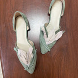 Niulatu Shoes Women's 2025 New Summer Niche Design Sandals Aesthetic Petal Pointed Toe Shallow Flat Shoes Handmade Sweet DJSE