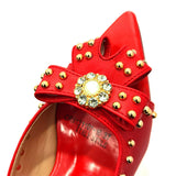 Niulatu Rivet Style Women Shoes and Bag to Match in Color matching High Quality Nigerian Design Matching Shoes and Bag DJSE