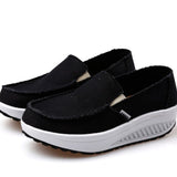 Niulatu Women Canvas Shoes Platform Slip On Loafers Shoes Woman Flats Walking Sneakers Women Swing Casual Shoes WSH2924 DJSE