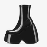 Niulatu Women Ankle Short Boots Wedges Shoes For Woman Goth Design Grunge Fashion Motorcycle Booties Big Size 43 DJSE