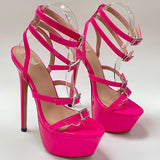 Niulatu Women Sandals High Heels Fashion New Open Toe Platform Stilettos Fashion Party Shoes Sexy Plus Size High Heels DJSE
