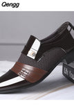 Niulatu Men Dress Shoes Spring Oxfords Fashion Casual Business Shoes 2025 New Men Classic Office Slip On Suits Loafers Pointed Toe Shoes DJSE