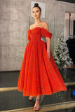Niulatu A-line Off the Shoulder Sequins Formal Prom HZ1007