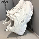 Niulatu Spring Summer Women's Breathable Mesh Sneakers with Increased Laces Feetsmall Casual Shoesthick Bottom Breathable PU DJSE