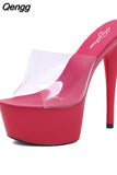 Niulatu sexy women's shoes waterproof platform Roman fish mouth lady super high heel slippers fashion casual sandals DJSE