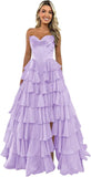 Niulatu Corset Prom Dresses for Women 2025 Long Tiered Ruffle Chiffon Formal Evening Gown with HZ1007