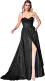 Niulatu Women's Glitter Prom Dresses Long with Slit 2025 Spaghetti Strap Formal Evening Party Maxi HZ1007