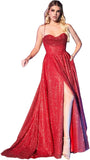 Niulatu Women's Glitter Prom Dresses Long with Slit 2025 Spaghetti Strap Formal Evening Party Maxi HZ1007