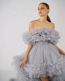 Niulatu Tulle Robe for Maternity Photoshoot Sheer Off Shoulder Maternity Robe Pregnant Baby Shower Prom HZ1007