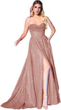 Niulatu Women's Glitter Prom Dresses Long with Slit 2025 Spaghetti Strap Formal Evening Party Maxi HZ1007