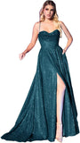 Niulatu Women's Glitter Prom Dresses Long with Slit 2025 Spaghetti Strap Formal Evening Party Maxi HZ1007