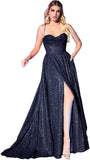 Niulatu Women's Glitter Prom Dresses Long with Slit 2025 Spaghetti Strap Formal Evening Party Maxi HZ1007