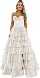 Niulatu Corset Prom Dresses for Women 2025 Long Tiered Ruffle Chiffon Formal Evening Gown with HZ1007