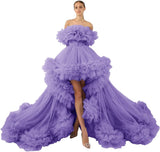 Niulatu Tulle Robe for Maternity Photoshoot Sheer Off Shoulder Maternity Robe Pregnant Baby Shower Prom HZ1007