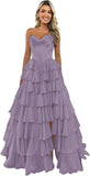 Niulatu Corset Prom Dresses for Women 2025 Long Tiered Ruffle Chiffon Formal Evening Gown with HZ1007