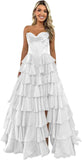 Niulatu Corset Prom Dresses for Women 2025 Long Tiered Ruffle Chiffon Formal Evening Gown with HZ1007