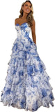 Niulatu Corset Prom Dresses for Women 2025 Long Tiered Ruffle Chiffon Formal Evening Gown with HZ1007