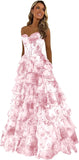 Niulatu Corset Prom Dresses for Women 2025 Long Tiered Ruffle Chiffon Formal Evening Gown with HZ1007