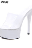 Niulatu sexy women's shoes waterproof platform Roman fish mouth lady super high heel slippers fashion casual sandals DJSE