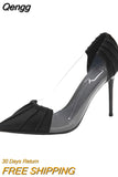 Niulatu Woman Pink Pumps Luxury Designer Metal Pointed Stiletto Shallow Mouth Single Shoes High Heels Women Green Party Shoes DJSE