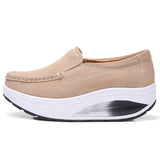 Niulatu Women Shoes Spring Autumn Flat Platform Shoes Ladies Thick Bottom Wedge Loafers Slip on Casual Moccasins Creepers DJSE
