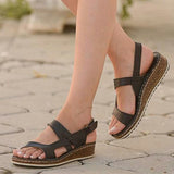 Niulatu Women Sandals Classic Summer Soft Bottom Wedges Shoes For Woman Heels Sandals Beach Chaussures Femme Women Casual Sandals DJSE