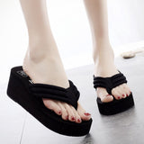 Niulatu Shoes Lady House Slippers Platform Slides Low on A Wedge Rubber Flip Flops Summer New Clogs Woman Candy Colors DJSE