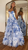 Niulatu Corset Prom Dresses for Women 2025 Long Tiered Ruffle Chiffon Formal Evening Gown with HZ1007