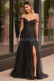Niulatu Applique Tulle Prom Dresses for Women 2025 Spaghetti Straps Ball Gown Formal Evening Party Gown with HZ1007