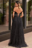 Niulatu Applique Tulle Prom Dresses for Women 2025 Spaghetti Straps Ball Gown Formal Evening Party Gown with HZ1007